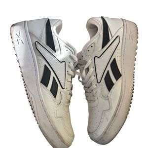 Reebok ATR Chill Low Top Sneakers in white and black leather Size 12